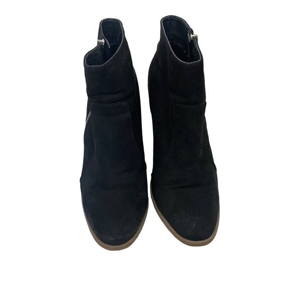 JUSTFAB | Black Vasha Zippered Faux Suede Ankle Boot | Size 8 - Picture 4 of 9